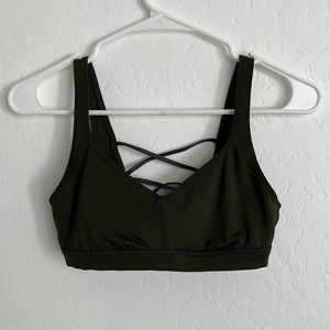 Olive Green Cute Sports Bra Bralette